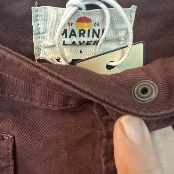 Marine Layer Womens Juniors Pants - Plum New! Size 6 - Picture 7 of 7